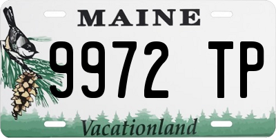 ME license plate 9972TP