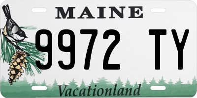 ME license plate 9972TY