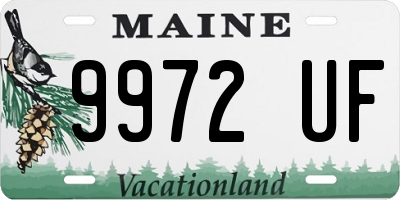 ME license plate 9972UF