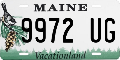 ME license plate 9972UG