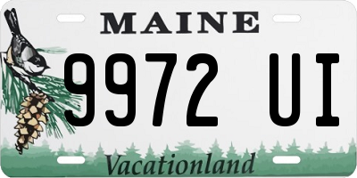 ME license plate 9972UI