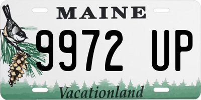 ME license plate 9972UP