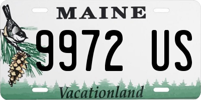 ME license plate 9972US