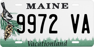 ME license plate 9972VA