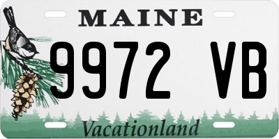 ME license plate 9972VB
