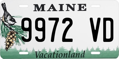 ME license plate 9972VD