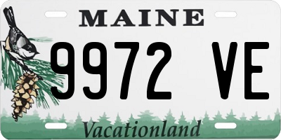 ME license plate 9972VE