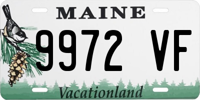 ME license plate 9972VF