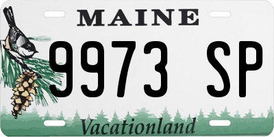 ME license plate 9973SP