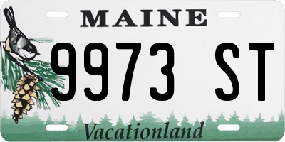 ME license plate 9973ST