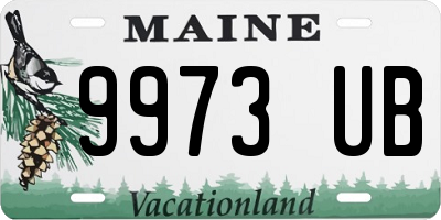ME license plate 9973UB