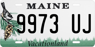 ME license plate 9973UJ