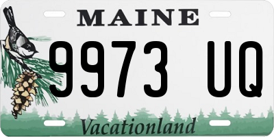 ME license plate 9973UQ