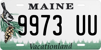 ME license plate 9973UU