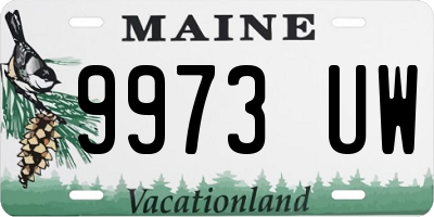 ME license plate 9973UW