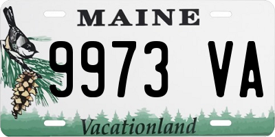 ME license plate 9973VA