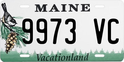 ME license plate 9973VC