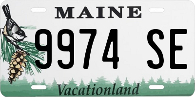 ME license plate 9974SE