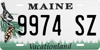 ME license plate 9974SZ