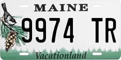 ME license plate 9974TR