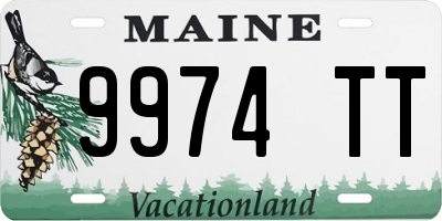 ME license plate 9974TT
