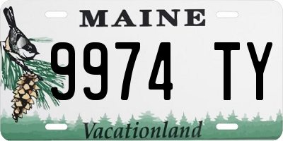 ME license plate 9974TY