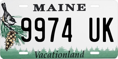 ME license plate 9974UK