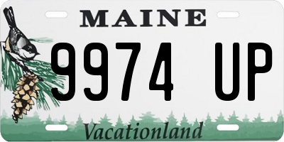 ME license plate 9974UP