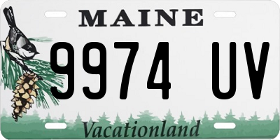 ME license plate 9974UV