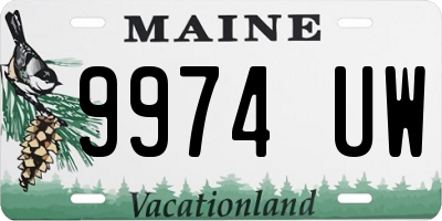 ME license plate 9974UW