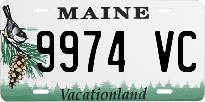 ME license plate 9974VC