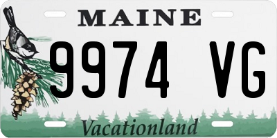 ME license plate 9974VG