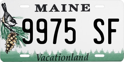 ME license plate 9975SF
