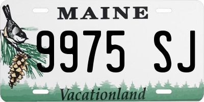 ME license plate 9975SJ