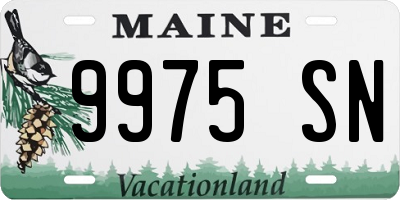 ME license plate 9975SN