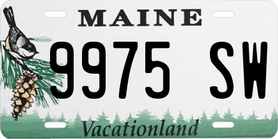 ME license plate 9975SW