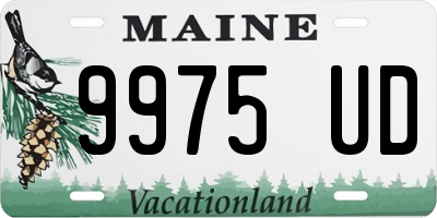 ME license plate 9975UD