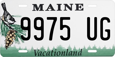 ME license plate 9975UG