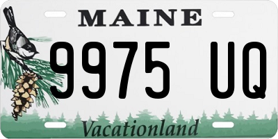 ME license plate 9975UQ