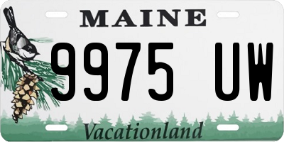 ME license plate 9975UW