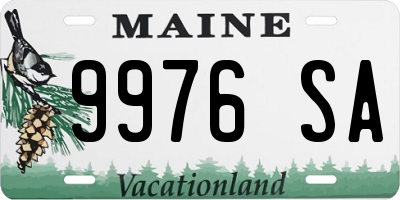 ME license plate 9976SA