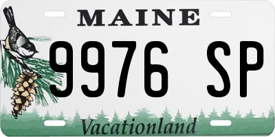 ME license plate 9976SP