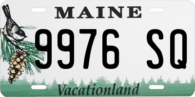 ME license plate 9976SQ