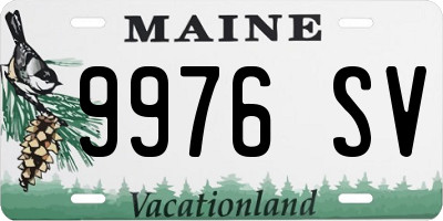 ME license plate 9976SV