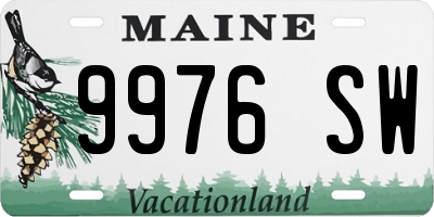ME license plate 9976SW