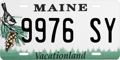 ME license plate 9976SY