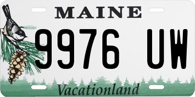 ME license plate 9976UW