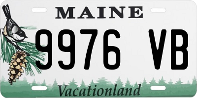 ME license plate 9976VB