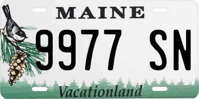 ME license plate 9977SN