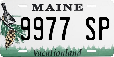 ME license plate 9977SP